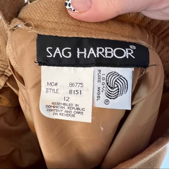 Sag Harbor Wool Blazer and Skirt Set Brown, size 12 - Picture 8 of 11
